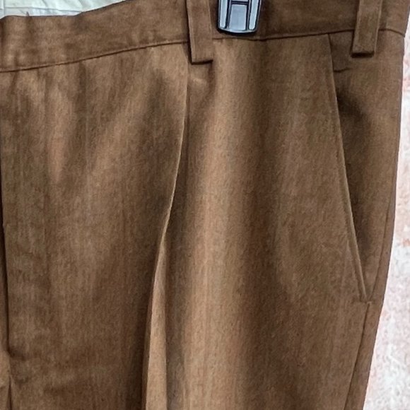 📌Dark Caramel Dress Pants European Tailoring Handmade with High Quality Fabric - Picture 11 of 13